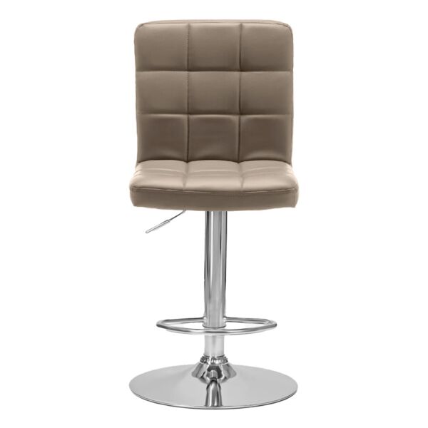 Scaun de bar Quasar & Co.®, inalt, inaltime reglabila, rotativ, sistem rotire 360°, picior antiderapant, baza cromata, suport fix metalic pentru picioare, scaune pretabile bucatarie, piele ecologica, MODO, bej Scaune bar 2026-04-18