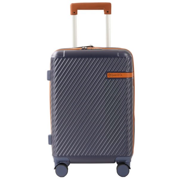 Troler mediu extensibil Quasar & Co.®, 64x41x26.5-31 cm, bagaj de cala, valiza cu cifru, maner telescopic lung, geamantan cu 4 roti duble silentioase 360°, ABS, 2 compartimente cu buzunar, LUXOR, albastru Trolere medii 2026-04-18