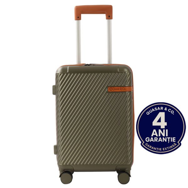 Troler cabina avion Quasar & Co.®, 56x38x23cm, bagaj de mana, troller cu cifru, maner telescopic lung, geamantan cu 4 roti duble silentioase 360°, valiza ABS, 2 compartimente cu buzunar, LUXOR, kaki Trolere cabina 2026-09-20 2 Troler cabina avion Quasar & Co.®, 56x38x23cm, bagaj de mana, troller cu cifru, maner telescopic lung, geamantan cu 4 roti duble silentioase 360°, valiza ABS, 2 compartimente cu buzunar, LUXOR, kaki Trolere cabina 2026-09-20 2