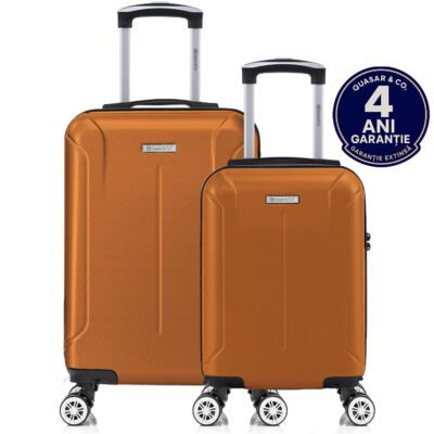 Set 2 trolere cabina, Quasar & Co.®, 40x30x20 cm cu roti detasabile si 55x35x20 cm, bagaj de mana, troller cu fermoar antifurt, cifru, maner telescopic lung, geamantan 4 roti duble 360°, valiza ABS 2.8 mm rezistent, 10kg, Smart, camel 12 Set 2 trolere cabina, Quasar & Co.®, 40x30x20 cm cu roti detasabile si 55x35x20 cm, bagaj de mana, troller cu fermoar antifurt, cifru, maner telescopic lung, geamantan 4 roti duble 360°, valiza ABS 2.8 mm rezistent, 10kg, Smart, camel 12