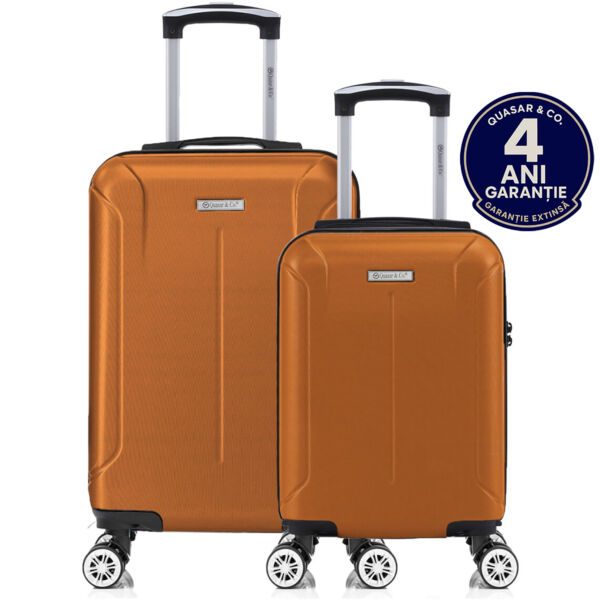 Set 2 trolere cabina, Quasar & Co.®, 40x30x20 cm cu roti