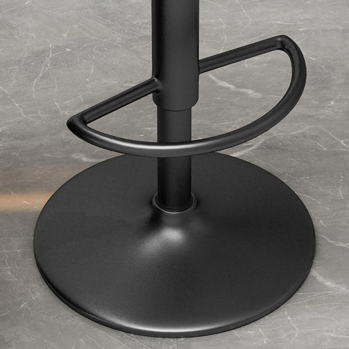 Scaun de bar Quasar & Co.®, rotativ, sistem rotire 360°, inalt, reglabil pe inaltime, suport picioare, scaune pretabile bucatarie, metal/piele ecologica/burete, CLEO, beige 6