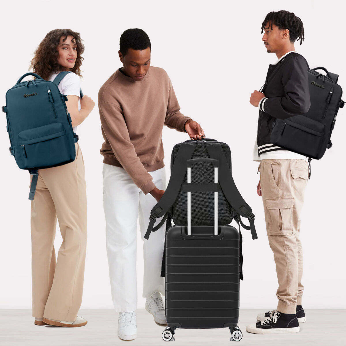 Set troler cabina si rucsac Quasar & Co.®, 55x35x20cm/43x30x20 cm, bagaj de mana, troller cu rucsac calatorie avion, Priority Pack, ABS/pes, bleumarin 7 Set troler cabina si rucsac Quasar & Co.®, 55x35x20cm/43x30x20 cm, bagaj de mana, troller cu rucsac calatorie avion, Priority Pack, ABS/pes, bleumarin 7