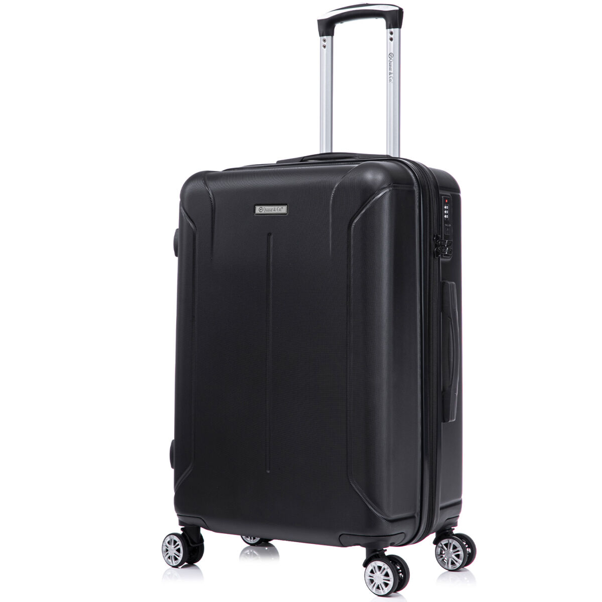 Set 4 trolere Quasar & Co.®, XS/S/M/L, valize cu fermoar antifurt, bagaje mana/cala, cu cifru, maner telescopic, geamantane cu 4 roti duble silentioase 360°, ABS, cate 2 compartimente cu buzunar, SMART, negru 5 Set 4 trolere Quasar & Co.®, XS/S/M/L, valize cu fermoar antifurt, bagaje mana/cala, cu cifru, maner telescopic, geamantane cu 4 roti duble silentioase 360°, ABS, cate 2 compartimente cu buzunar, SMART, negru 5