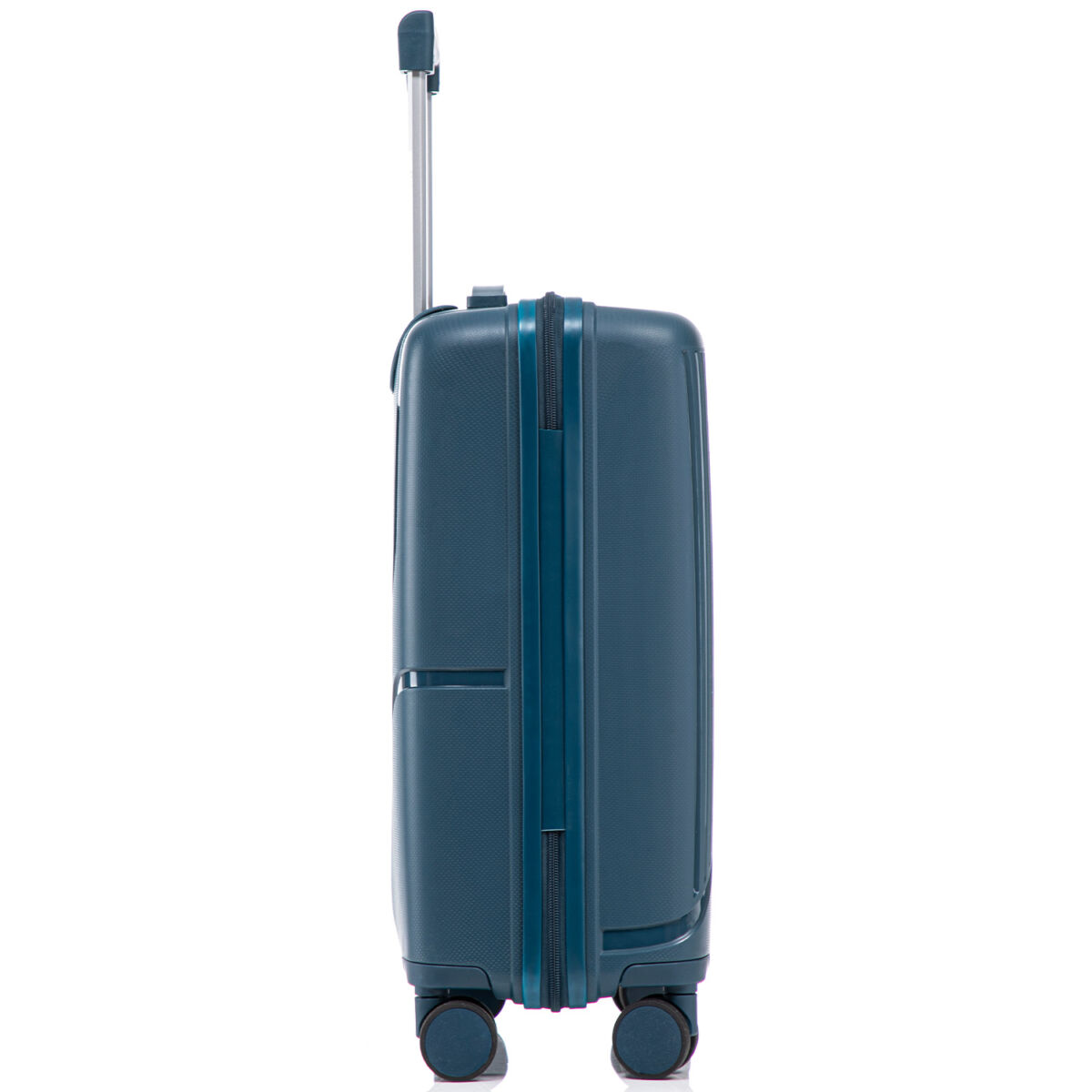 Troler cabina avion Quasar & Co.®, 56x37x23cm, bagaj de mana, troller cu cifru, maner telescopic lung, geamantan cu 4 roti duble silentioase 360°, valiza PP, rezistent, 2 compartimente cu buzunar, 10kg, AERO, albastru petrol 6 Troler cabina avion Quasar & Co.®, 56x37x23cm, bagaj de mana, troller cu cifru, maner telescopic lung, geamantan cu 4 roti duble silentioase 360°, valiza PP, rezistent, 2 compartimente cu buzunar, 10kg, AERO, albastru petrol 6