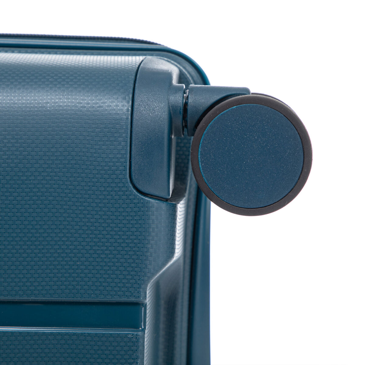 Troler cabina avion Quasar & Co.®, 56x37x23cm, bagaj de mana, troller cu cifru, maner telescopic lung, geamantan cu 4 roti duble silentioase 360°, valiza PP, rezistent, 2 compartimente cu buzunar, 10kg, AERO, albastru petrol 8
