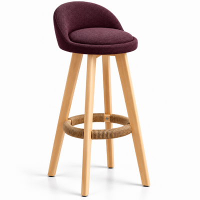 Scaun inalt bar, Quasar & Co.®, scaune bar cu sistem rotire 360°, rotative, tapitate, pretabile bucatarie, lemn / textil, LOFT, visiniu 9 Scaun inalt bar, Quasar & Co.®, scaune bar cu sistem rotire 360°, rotative, tapitate, pretabile bucatarie, lemn / textil, LOFT, visiniu 9