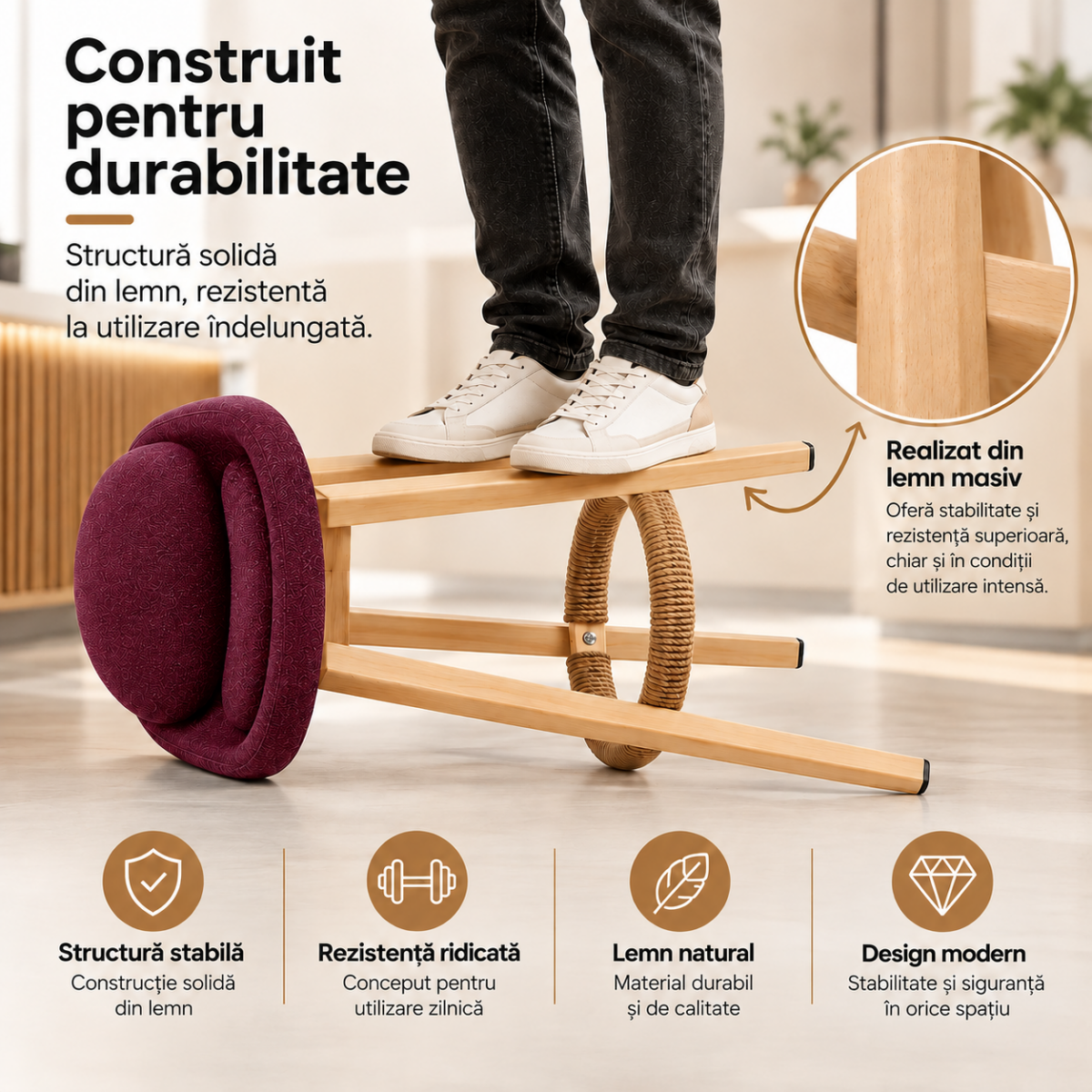 Scaun inalt bar, Quasar & Co.®, scaune bar cu sistem rotire 360°, rotative, tapitate, pretabile bucatarie, lemn / textil, LOFT, visiniu 3 Scaun inalt bar, Quasar & Co.®, scaune bar cu sistem rotire 360°, rotative, tapitate, pretabile bucatarie, lemn / textil, LOFT, visiniu 3