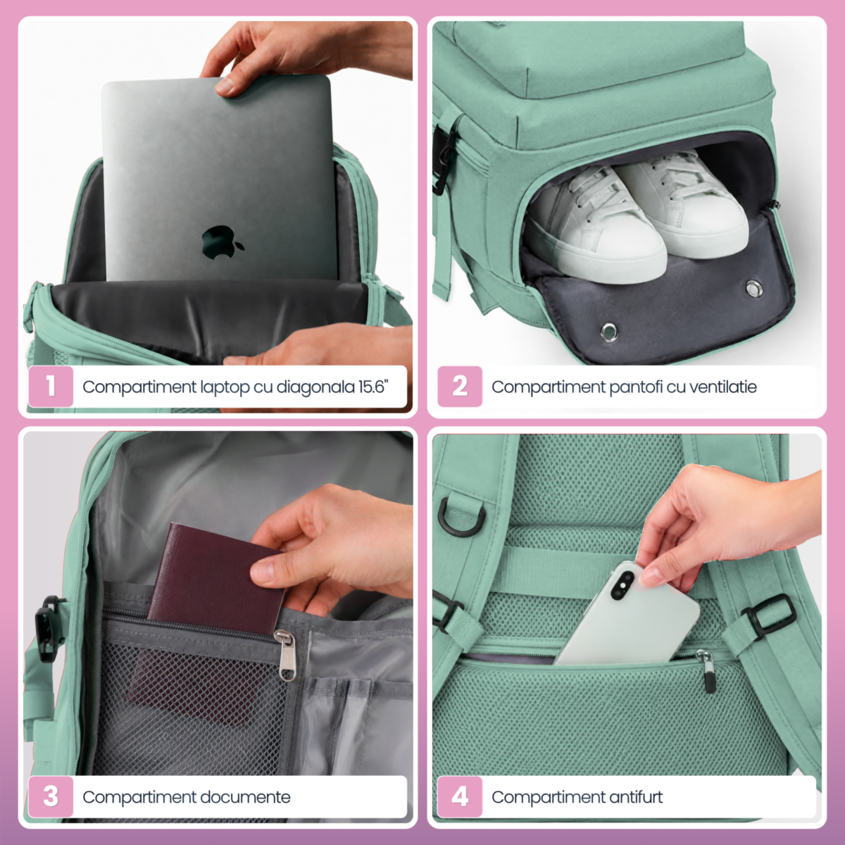 Set troler cabina si rucsac Quasar & Co.®, 55x38x21cm/43x30x20-28 cm, bagaj de mana, troller cu rucsac calatorie avion, Priority Pack-LINE, ABS/pes, turcoaz 11 Set troler cabina si rucsac Quasar & Co.®, 55x38x21cm/43x30x20-28 cm, bagaj de mana, troller cu rucsac calatorie avion, Priority Pack-LINE, ABS/pes, turcoaz 11