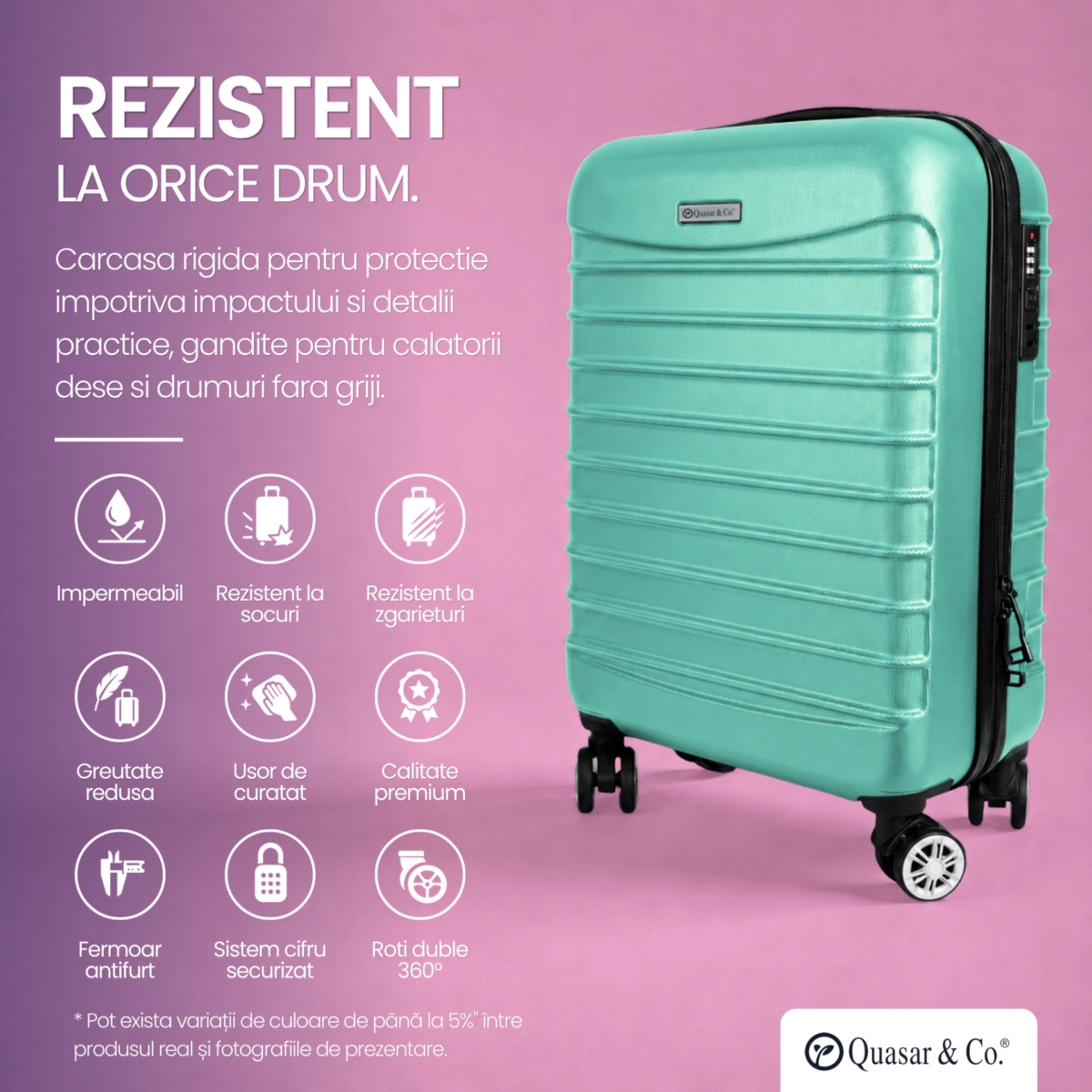 Set troler cabina si rucsac Quasar & Co.®, 55x38x21cm/43x30x20-28 cm, bagaj de mana, troller cu rucsac calatorie avion, Priority Pack-LINE, ABS/pes, turcoaz 7 Set troler cabina si rucsac Quasar & Co.®, 55x38x21cm/43x30x20-28 cm, bagaj de mana, troller cu rucsac calatorie avion, Priority Pack-LINE, ABS/pes, turcoaz 7